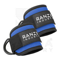 Sangles de cheville professionnelles en néoprène avec résistance, antidérapantes, réglables, avec attache porte-clés pour haltérophilie et powerlifting