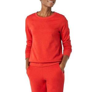 Sweat-shirt en molleton 100% coton personnalisé, nouveau style décontracté, streetwear, hiver, pour femmes, col rond, manches longues - Product Image 4