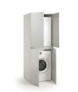 Mueble de Madera Tradicional Terraneo con Puertas para Lavadora y Secadora, Ecológico, Ahorra Espacio, Fácil de Montar - Product Image 3