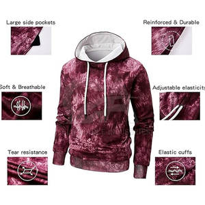 Low Moq Tie Dye Hoodies Top Fashion Tie Dye Hoodies para hombres Buena calidad 100% Cotton Tie Dye Hoodies para hombres - Product Image 3
