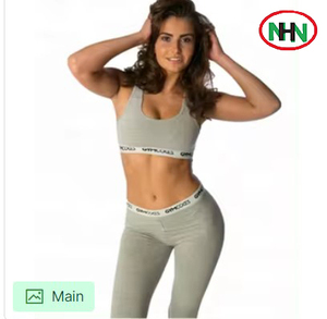 Nouveau sport ensemble mode deux pièces ensemble femme Yoga Fitness vêtements manches longues dentelle vêtements de sport - Product Image 4