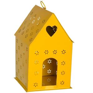 Casa de pájaros de hierro Multicolor diseñadores indios elegantes casa de pájaros colgante rústica patrón sólido recubierto de polvo galvanizado al por mayor - Product Image 5