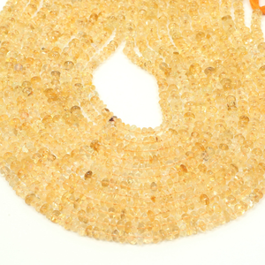 Cuentas de Citrino Natural AAA Lisas y Redondas, 13 Pulgadas, 4-6 mm, Calidad Fina AAA, Cuentas de Citrino Lisas para Joyería - Product Image 5