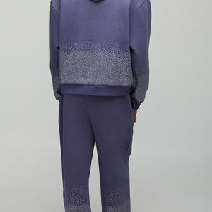 Ensemble de survêtement pour homme en polyester 100% avec strass, pour le sport décontracté, séchage rapide, respirant, de haute qualité, taille plus - Product Image 5