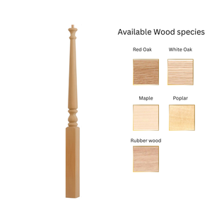 Durable Moderne Minimaliste 4010 Newel Post Bois de Caoutchouc Solide pour Intérieur Extérieur Escalier Pièces Nouveau Design pour Intérieur Extérieur - Product Image 2