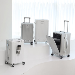 Vergia Carrier Smart <b>Luggage</b> 4-<b>Wheel</b> Durable Aluminum Frame Suitcase with USB Port Scale Handle and TSA Lock (20" 24" 28") - Product Image 5