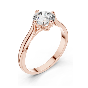 Bague de fiançailles en diamant de laboratoire de 1,00 carat pour femme, clarté VVS-VS, or 18 carats, 14 carats, 10 carats et argent 925, moissanite et diamant de laboratoire - Product Image 6
