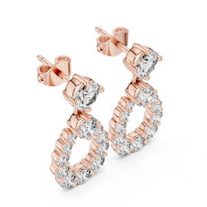 Elegantes pendientes redondos de diamante chapado en oro Real Lab Grown IGI Certificado de moda brillante para uso diario regalos de aniversario - Product Image 4