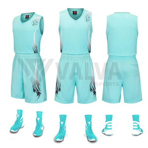 ชุดกีฬาบาสเก็ตบอล Valva Sports Superior BSCI โพลีเอสเตอร์ น้ำหนักเบา ระบายอากาศได้ดี ป้องกันแบคทีเรีย แห้งเร็ว พิมพ์โลโก้ตามสั่ง - Product Image 1