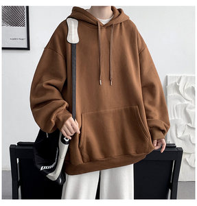 2024 printemps nouvelle édition coréenne hommes ample solide pull à capuche décontracté grands sweats et sweats à capuche pour hommes livraison DDP - Product Image 6