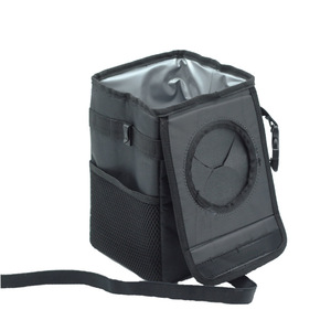 Car Trash Can With Lid Storage Pockets Waterproof Bag Hanging Leak Proof Automotive Garbage Can Multipurpose Car Trash Bin