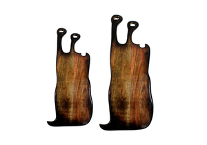Ensemble de planches à découper en bois d'acacia Blocs à découper de cuisine Sangliers brun foncé Taille longue - Product Image 6
