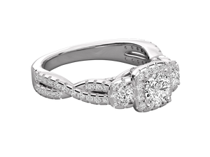 แหวนหมั้นเพชรที่ได้รับการรับรองจากอีจิ1CT สุดหรูแหวนหมั้นเพชรที่ได้รับการรับรอง925เงินสเตอร์ลิง14K ชุบทองเครื่องประดับชั้นดีสำหรับ - Product Image 4