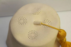 Sombrero Fez Blanco Vintage OES Eastern Star Estilo Shriner con Borla Amarilla, Sombrero Masónico de Alta Calidad, Personalizado, Más Vendido - Product Image 4