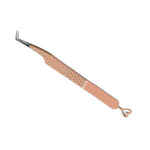 Pinzas de extensión de pestañas de acero inoxidable con icono de corazón, pinzas de pestañas con punta de fibra de acero inoxidable japonés Sevmek, novedad - Product Image 5