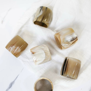 Buffalo Horn Napkin Rings Holder Round Shape Napkin Holder for Luxury Hotel Restaurants and Wedding Table High Quality - Product Image 1