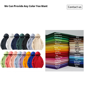Custom 400 GSM Oversized Pullover Hoodie No <b>String</b> Thick Sweatshirt Hooded Puff Print Customizable fleece sweatshirt <b>hoodies</b> - Product Image 6