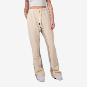 Pantalon de sport en molleton de coton et polyester uni pour tous les jours, jambe large, poche, style surdimensionné, léger, pantalon pour femme - Product Image 5