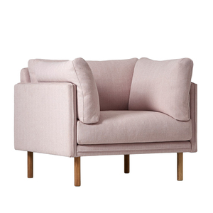 Merano – ensemble de fauteuil minimaliste, chaise en bois de Style intérieur, canapé d'invité avec rembourrage en mousse souple, Style moderne, vente en gros - Product Image 3