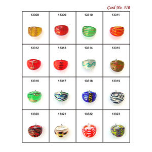 Cuentas de anillo de cristal de Murano hechas a mano brillantes, calidad Premium, diseño elegante único, Ideal para la fabricación y decoración de joyas - Product Image 5
