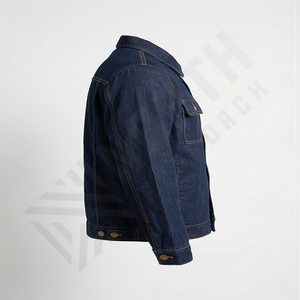 Chaqueta de Mezclilla para Hombre, Diseño Nuevo, Manga Regular, Cuello Alto, Logotipo Frontal, Estilo Motociclista, Moda 2024, Resistente al Viento - Product Image 3