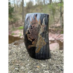 Meilleure qualité de tasses à corne à boire et matériel de corne de Viking corne de buffle et de taureau pour boisson bière vin thé café lait à vendre - Product Image 1