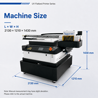9060 Drie I3200 Nieuwe Flatbed DTF Printers met Automatische UV-inkt, 1 Jaar Garantie, Multicolor Rol-tot-Rol Etiketprinter