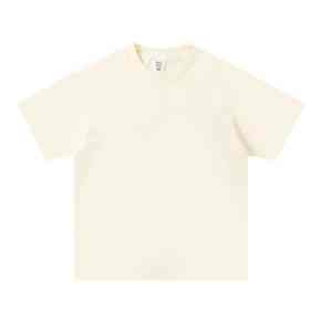 T-shirt décontracté en maille épaisse, coupe ample, manches courtes, 75% coton, 25% polyester. - Product Image 4