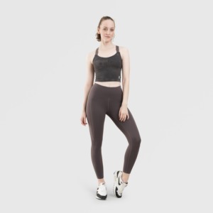 Leggings Capri Décontractés XL Enthral Taille Haute Respirants Extensibles en Tissu Tricoté Sans Couture Chauds d'Hiver Motif Style Cuir Gris - Product Image 4