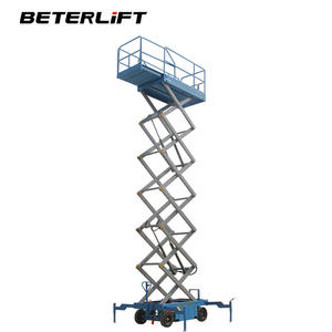 โต๊ะยกไฮดรอลิกแบบกรรไกร 8 เมตร 10 เมตร รถยกแบบกรรไกรเคลื่อนที่ แท่นยกแบบกรรไกรเคลื่อนที่ แท่นทำงานบนที่สูงสำหรับการขนย้ายวัสดุในโรงงาน - Product Image 5