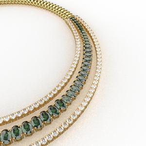 Collar de ónix verde pulido de oro Avarta con pendiente - Product Image 5