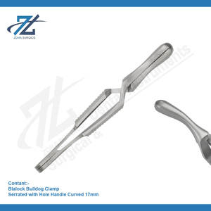 Abrazadera de Bulldog Blalock de 17mm, abrazadera de Bulldog de acero inoxidable de alta calidad, fabricante de instrumentos quirúrgicos Pakistán - Product Image 2