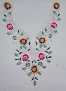 Modern Minimalist Embroidered <b>Patches</b> Neck Collar <b>Sew</b>-<b>On</b> for Apparel & Clothes <b>on</b> Lightweight Fabric - Product Image 2