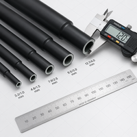 Tube thermorétractable noir à double paroi, rétrécissement 3x, en éthylène-acétate de vinyle, tension 1kV, de -55°C à 125°C, gaine isolante épaissie pour câbles