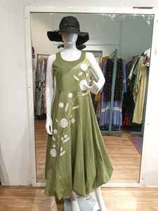 Vestido de Noche Musulmán para Mujer, Bordado y con Estampado Dorado, Elegante Túnica Larga, Ropa Vintage Bordada para Mujer - Product Image 4