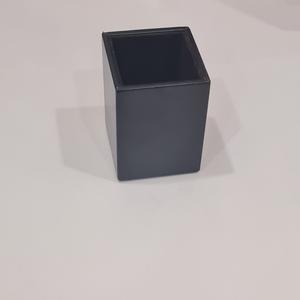 Black PU Leather Square <b>Pen</b> Stand and Stationery <b>Holder</b> High Quality Durable <b>for</b> Office and Home <b>Desk</b> - Product Image 1