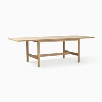 Ensemble de meubles de salle à manger modernes Matériau en bois Finition de couleur naturelle 6 sièges Ensemble de salle à manger avec dessus en bois Pieds de table en acajou