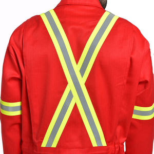 ชุดเครื่องแบบป้องกันความปลอดภัยสะท้อนแสงสูงมีกระเป๋าชุดทำงานชุดทำงานก่อสร้างในอุตสาหกรรม - Product Image 5