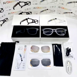 แว่นตาอัจฉริยะ Ai Glasses G2 Wi-Fi พร้อมกล้องบันทึกเสียง แปลภาษาแบบเรียลไทม์ แว่นกันแดด หูฟังแบบสวมใส่ได้ - Product Image 1