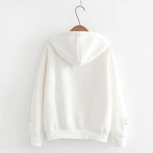 Offre Spéciale femmes polaire à capuche cou sweats à capuche fabriqué en usine OEM Service impression sweat hiver polaire tissu à capuche - Product Image 2