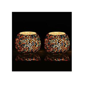 Candelabro votivo de mosaico para decoración de interiores, soporte de luz en T de cristal con temática nocturna, a granel, decoración para el hogar de calidad fresca promocional - Product Image 1