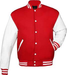 Men Jacket Chicago Jacket High Quality OEM & ODM Service Embroidery Logos Leather Sleeves College CollegeBaseballjacket for men - Product Image 3