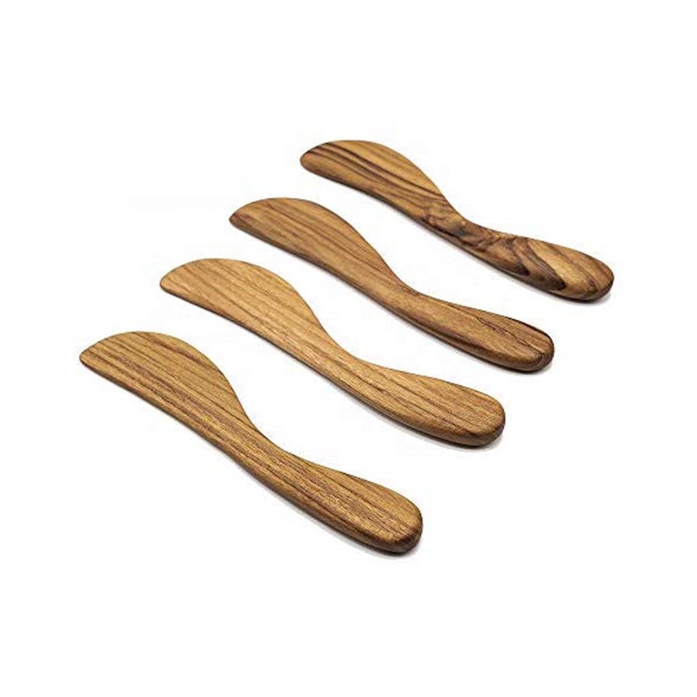 Eco Friendly Wooden Spoon Fork Knife and Cutlery Set for Cutting Butter