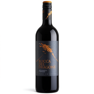 Vino Tinto Italiano Premium - ROCCA DEL DRAGONE Aglianico Rosso Campania IGT, Intenso y Estructurado, 750 ml, 6 Botellas por Caja - Product Image 2