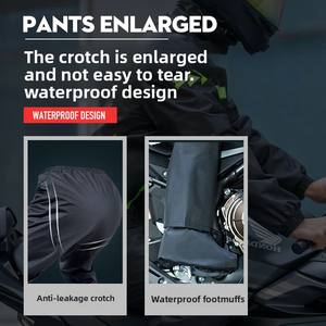 Высококачественный дождевик для мужчин и женщин, водонепроницаемые спортивные штаны, мотоциклетный плащ из ткани Оксфорд для путешествий и кемпинга - Product Image 5