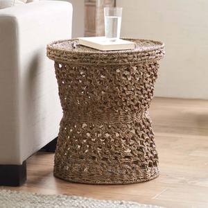 Table d'appoint en herbe de mer pour la décoration moderne de la maison, tables d'appoint en herbe de mer naturelle, vente en gros, table d'appoint artisanale - Product Image 1