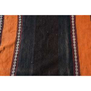 2.5x9.1 ft Vintage Rug, Turkish <b>Runner</b> Rug, <b>Red</b> Yellow Striped Wool Rug - Product Image 5