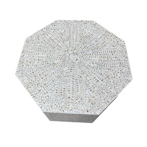 Mesa de Centro Hexagonal de Nácar Más Vendida, Mueble Decorativo Ecológico, Sostenible y Hecho a Mano para Distribución al por Mayor - Product Image 2