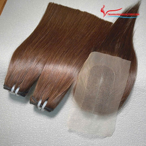 ผมต่อแบบตรงผมสีธรรมชาติแบบสองสีธรรมชาติแบบชาวเวียดนาม - Product Image 2