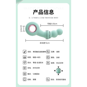 Vibrador Anal 2 en 1 con Diseño de Algodón de Azúcar, Tapón Anal Eléctrico, Juguete Sexual para Adultos, 120 Unidades por Caja - Product Image 4
